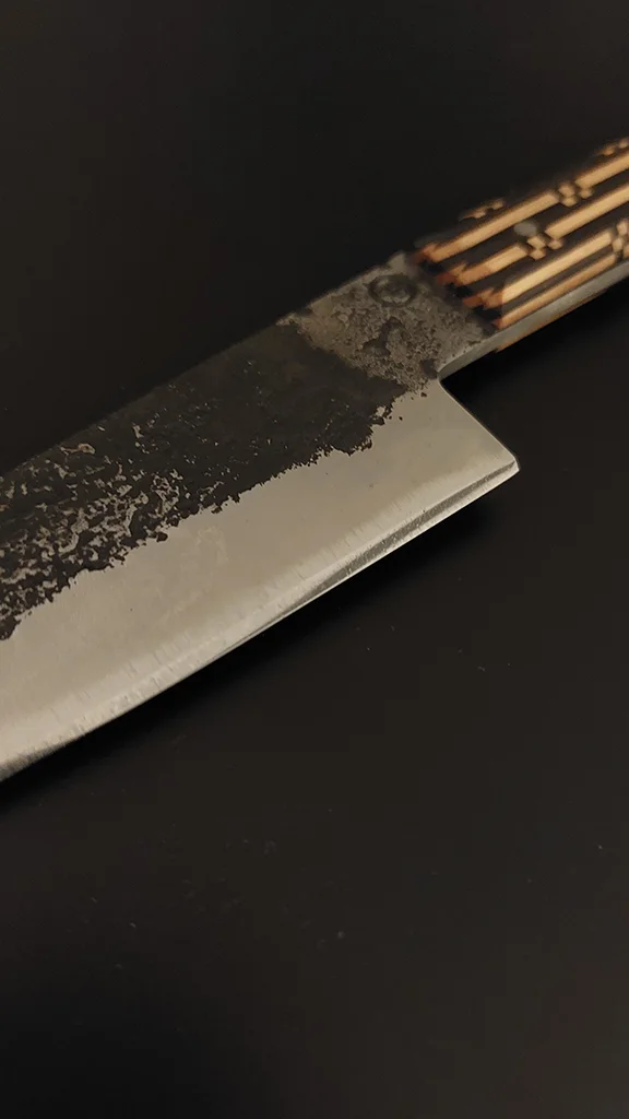 Couteau de cuisine en damier