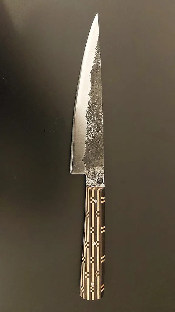 Couteau de cuisine en damier